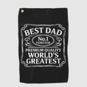 最高のパパ ゴルフタオル (正面)
