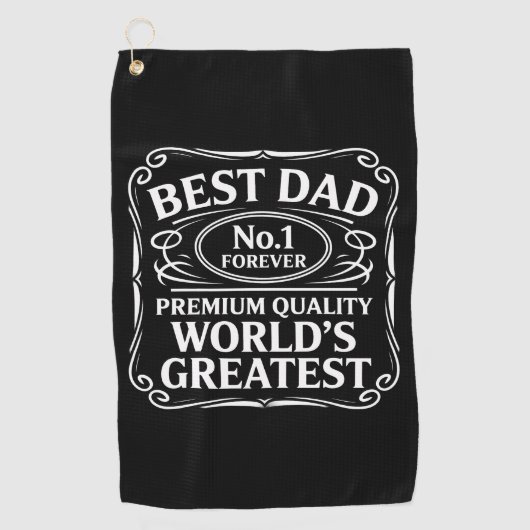 最高のパパ ゴルフタオル (正面)