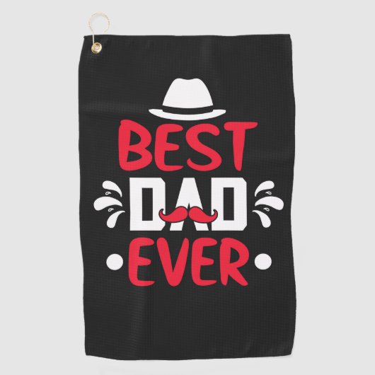 最高のパパ ゴルフタオル (正面)