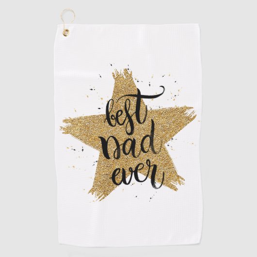 最高のパパ ゴルフタオル (正面)