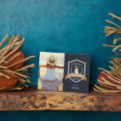 最高のパパ |ゴルフパパ写真 フォトプラーク (側面)