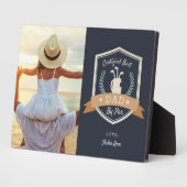 最高のパパ |ゴルフパパ写真 フォトプラーク (側面)