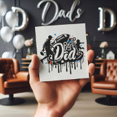 最高のパパ サッカー 父と息子 グラフィティ ホリデー カード