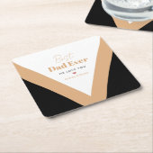 最高のパパ スクエアペーパーコースター (アングル)