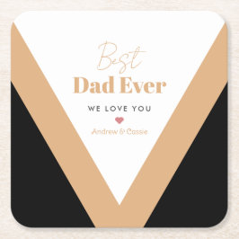最高のパパ スクエアペーパーコースター