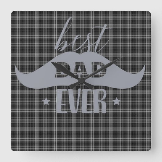 最高のパパ スクエア壁時計 (正面)