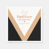 最高のパパ スタンダードカクテルナプキン (正面)