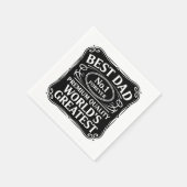 最高のパパ スタンダードカクテルナプキン (角)