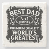 最高のパパ ストーンコースター (正面)