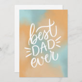 最高のパパ。タイポグラフィ台本ハッピーファーザーの日 (正面/裏面)