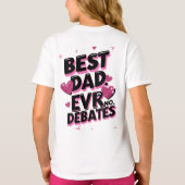 最高のパパ。ディベートなし。父おもしろいの日 Tシャツ (裏面)
