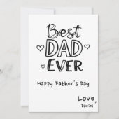 最高のパパ | ドードルパーソナライズされた父の日 カード (正面)
