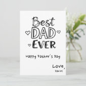 最高のパパ | ドードルパーソナライズされた父の日 カード (スタンド正面)