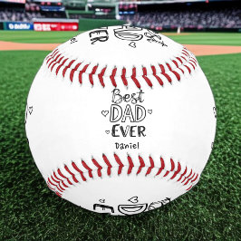 最高のパパ | ドードルパーソナライズされた父の日 野球ボール