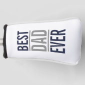 最高のパパ |ネイビモダンーブルー ゴルフヘッドカバー (正面)