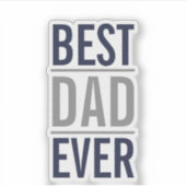 最高のパパ |ネイビモダンーブルー シール (正面)