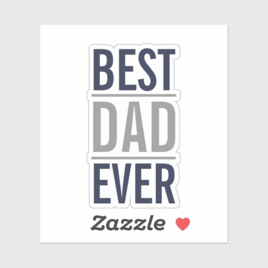 最高のパパ |ネイビモダンーブルー シール (シート)