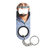 最高のパパ |パパおもしろい顔写真 キーホルダー栓抜き (裏面)