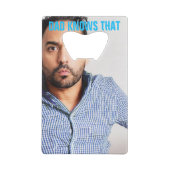 最高のパパ |パパおもしろい顔写真 クレジットカード栓抜き (裏面)