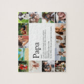 最高のパパ、パパパ、父の定義14写真 ジグソーパズル (縦)