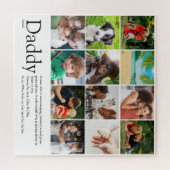 最高のパパ、パパ、父の定義12写真おもしろい ジグソーパズル (横)