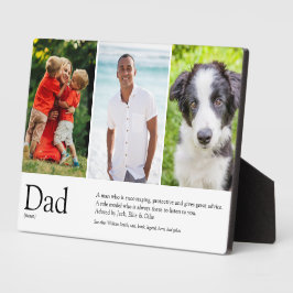 最高のパパ、パパ、父の定義3写真 フォトプラーク