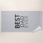 最高のパパ ビーチタオル (正面)