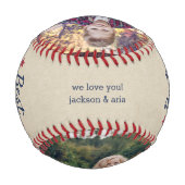 最高のパパ |フォトカスタムー 野球ボール (裏面)