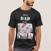 最高のパパ フォトコラージュ Tシャツ (正面)
