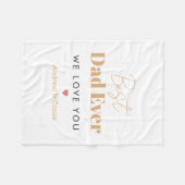 最高のパパ フリースブランケット (正面(横))