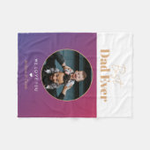 最高のパパ フリースブランケット (正面(横))