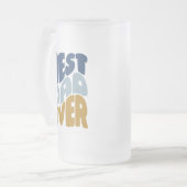 最高のパパ フロストグラスビールジョッキ (正面左)