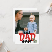 最高のパパ |ベビーガール写真父の日 カード (正面/裏面インサイチュ)