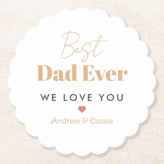 最高のパパ ペーパーコースター (正面)