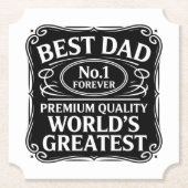 最高のパパ ペーパーコースター (正面)