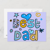 最高のパパ ポストカード (正面/裏面)