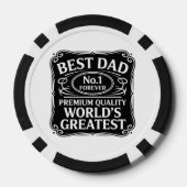 最高のパパ ポーカーチップ (裏面)