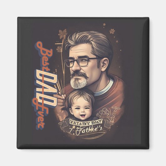 最高のパパ マグネット (正面)