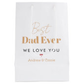 最高のパパ ミディアムペーパーバッグ (裏面)