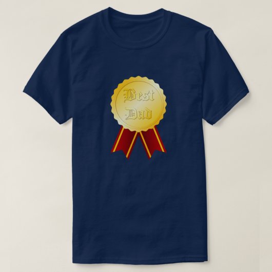 最高のパパ メダル リボン 父の日 Tシャツ (デザイン正面)