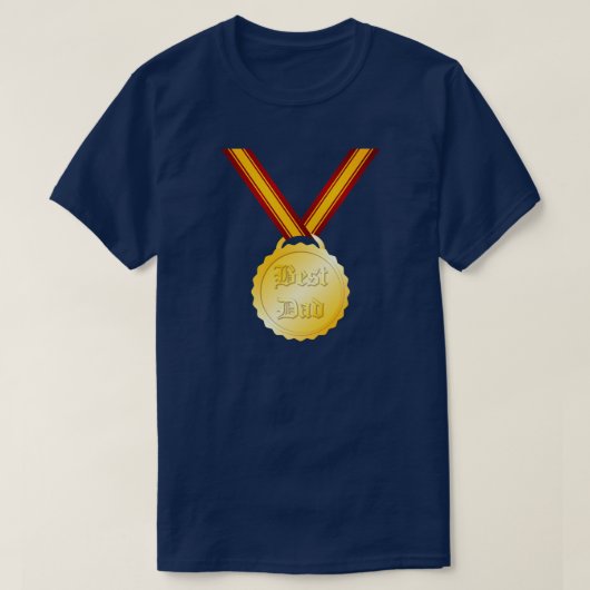 最高のパパ メダル 父の日 Tシャツ (デザイン正面)