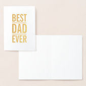 最高のパパ | モダンはっきりしたタイポグラフィ金ゴールド 箔カード (ディスプレー)