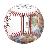 最高のパパ モダンスクリプト 父の日 フォト 野球ボール (正面)