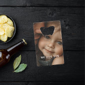 最高のパパ |モダン 2枚の写真 クレジットカード栓抜き