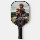 最高のパパ |モダン 2枚の写真 ピックルボールラケット (正面)