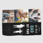 最高のパパ |モノグラムフォトコラージュ ゴルフタオル (横)