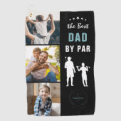 最高のパパ |モノグラムフォトコラージュ ゴルフタオル (正面)