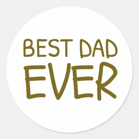 最高のパパ ラウンドシール (正面)