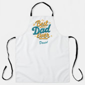 最高のパパ | レトロパーソナライズされた父の日 エプロン (正面)