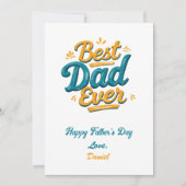 最高のパパ | レトロパーソナライズされた父の日 カード (正面)